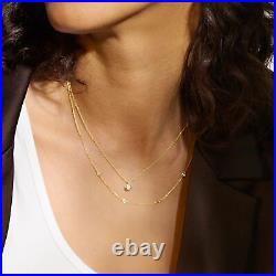 0.20 Carat Bezel-Set Diamond Solitaire Necklace in 14kt Yellow Gold. 18 inches