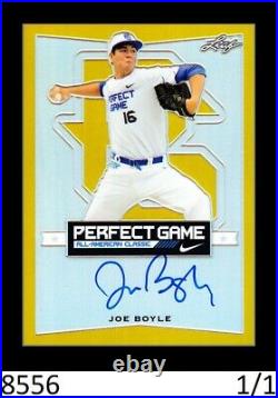 1-2016 Leaf Perfect All-american Game Gold Prismatic Auto Joe Boyle Reds 1/1