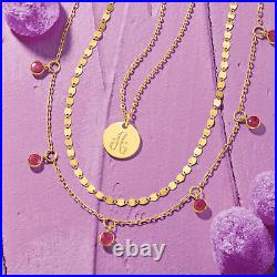 1.40 ct. T. W. Bezel-Set Ruby Station Necklace in 14kt Yellow Gold. 18 inches