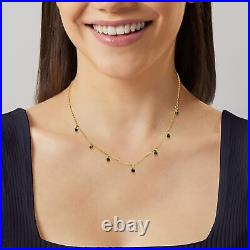 1.40 ct. T. W. Bezel-Set Sapphire Station Necklace in 14kt Yellow Gold. 16 inches