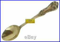 10 Pcs Pure Brass Luxury Dinner Set Antique Design Plate Bowl Spoon Glass Fork