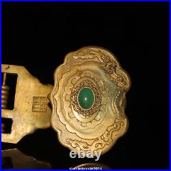 13.6 China antique set gemstone Gold plating of pure copper Ruyi Abacus