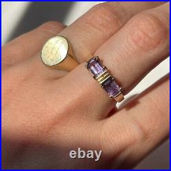 14K Amethyst Ring in Toi et Moi Setting, Size 5.5, 1.85 grams, Perfect Promise