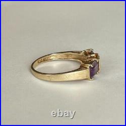 14K Amethyst Ring in Toi et Moi Setting, Size 5.5, 1.85 grams, Perfect Promise