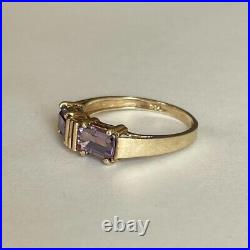 14K Amethyst Ring in Toi et Moi Setting, Size 5.5, 1.85 grams, Perfect Promise