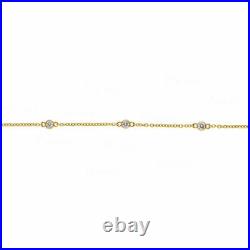14K Gold 0.15 Ct. Three Bezel Set Diamond Wedding BraceletFine Jewelry