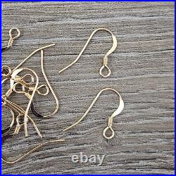 14K Gold Filled Earwire Earring Findings Earring Hooks Pure French 20-100