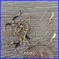 14K Gold Filled Earwire Earring Findings Earring Hooks Pure French 20-100