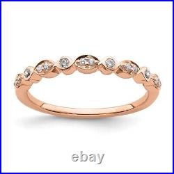14K Rose Gold Pure Serenity Lab Grown Diamond Set of 2 Wedding Band Rings