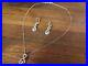 14K White Gold Plated Infinity Women's Necklace Earrings Set Real Moissanite 4Ct