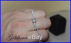 14K White Pure Gold 1.6CT Diamond Engagement Ring Wedding Trio Set For His & Her