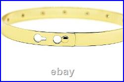 14k Diamond Bangle Bracelet in Pure 14k GOLD YELLOW GOLD. 32 ct. Bezel Setting