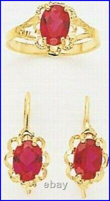 14k Gold Ruby Jewelry Set A Perfect Gift For Any Occasion