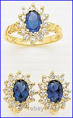 14k Gold Sapphire Jewelry Set-A Perfect Gift For Any Occasion