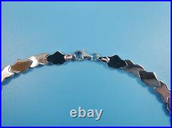 14k White Gold Set Necklace & Bracelet Xo Heart Over Real 925 Sterling Silver