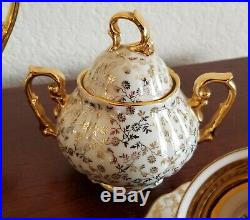 15 piece Gold and Porcelain Haus Frank Bavaria tea set, perfect condition