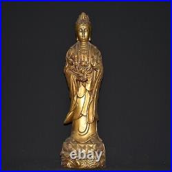 17.7Chian Pure copper gold plated Three Sages Buddha statue three A set Statues