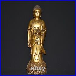 17.7Chian Pure copper gold plated Three Sages Buddha statue three A set Statues