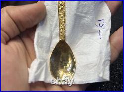 18 kt Gold Luxurious Handmade spoon perfect gift love baby feed pure gold