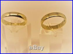 18ct Pure 100% Welsh Gold Wedding Ring set (Aur Cymru)