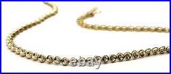 18k Solid Yellow Gold Bezel-Set Diamond Tennis Necklace 2.35Tcw