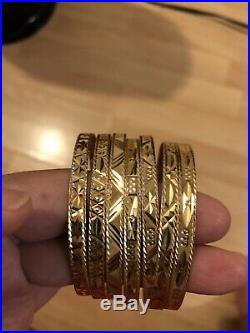 18kt Pure gold bangles sets of 7
