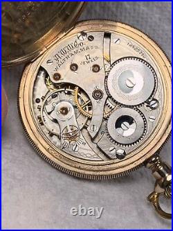 1914 Waltham A. W. W. Co. 16s 17J gold filled, perfect dial, hands, runs, sets