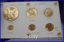 1917-1945 GOLD 2.158 ozs COINS OF MEXICO 6 COIN TYPE SET NO RESRIKES