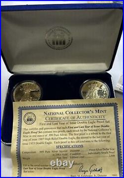 1933 GOLD DOUBLE EAGLE PROOF NATIONAL COLLECTORS MINT 3 COIN SET With COA & Case