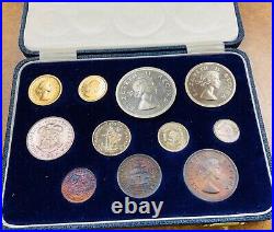 1955 South AFRICA 11 Coin Proof Set with 1R, 2R Gold. 3532 oz only 600 made