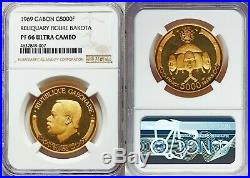 1969 Apollo 11 Coin Rare Gem Set-5 Coins-4 Ounces Pure Gold-ngc Slabbed W Case