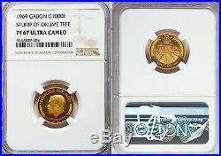 1969 Apollo 11 Gold Coin Rare Gem Set-5 Coins 4 Ounces Pure-ngc Slabbed W Case