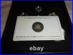 1979-2004 An Era of Triumph 25th Anniversary Pure Gold Maple Leaf 6 Coin Set