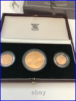 1984 United Kingdom GOLD Proof Set 3 Coin 22K pure gold- highly collectible