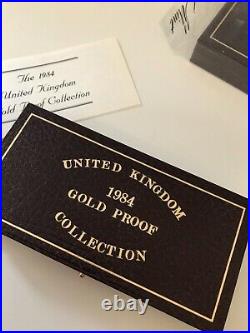1984 United Kingdom GOLD Proof Set 3 Coin 22K pure gold- highly collectible