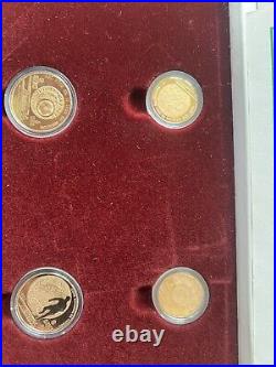 1986 Mexico Football World Cup Gold Proof 4 Coin Set Box