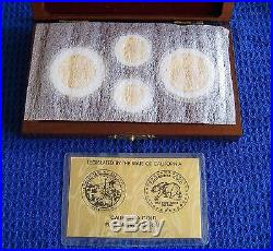 1987 California Solid Gold Coin Set. 999 1.85oz Pure American Gold