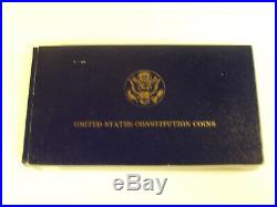1987 US Constitution UNC. 2-Coin Set Silver Dollar and Gold $5 0.24oz pure gold
