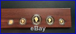 1989 Australia 5-Coin Gold Nugget Proof Set contains 2.15 ounces of Pure Gold