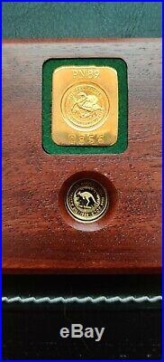 1989 Australia 5-Coin Gold Nugget Proof Set contains 2.15 ounces of Pure Gold