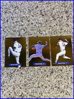 1993 Nolan Ryan Spectrum Pure Gold Set with COA MINT 3 card set