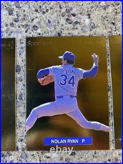 1993 Nolan Ryan Spectrum Pure Gold Set with COA MINT 3 card set