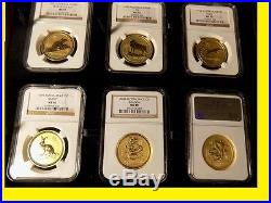1996-2007 Australia Gold Lunar Set 12 Coins 12 Oz Pure Gold Ngc Ms 70 Series 1