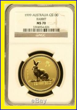 1996-2007 Australia Gold Lunar Set 12 Coins 12 Oz Pure Gold Ngc Ms 70 Series 1