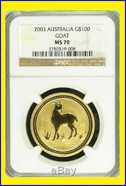 1996-2007 Australia Gold Lunar Set 12 Coins 12 Oz Pure Gold Ngc Ms 70 Series 1