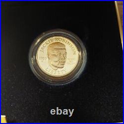 1997 Jackie Robinson 50th Anniversary 2 Coin Gold/Silver Set