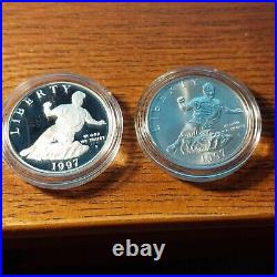 1997 Jackie Robinson 50th Anniversary 4 Coin Gold/Silver Set