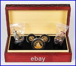 1999 Kiribati $20, $50, $100 Christmas Island Holy Year 2000.9999 Gold Coin Set