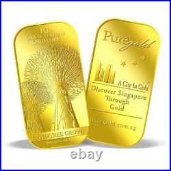 1g x 2 Marina Bay Sands and SuperTree set Gold Bar/ Puregold 999.9/ Premium Gift