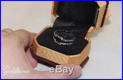 2.10 Crt Blue Sapphire Multi Stone Engagement Band Ring Set 10k Pure White Gold
